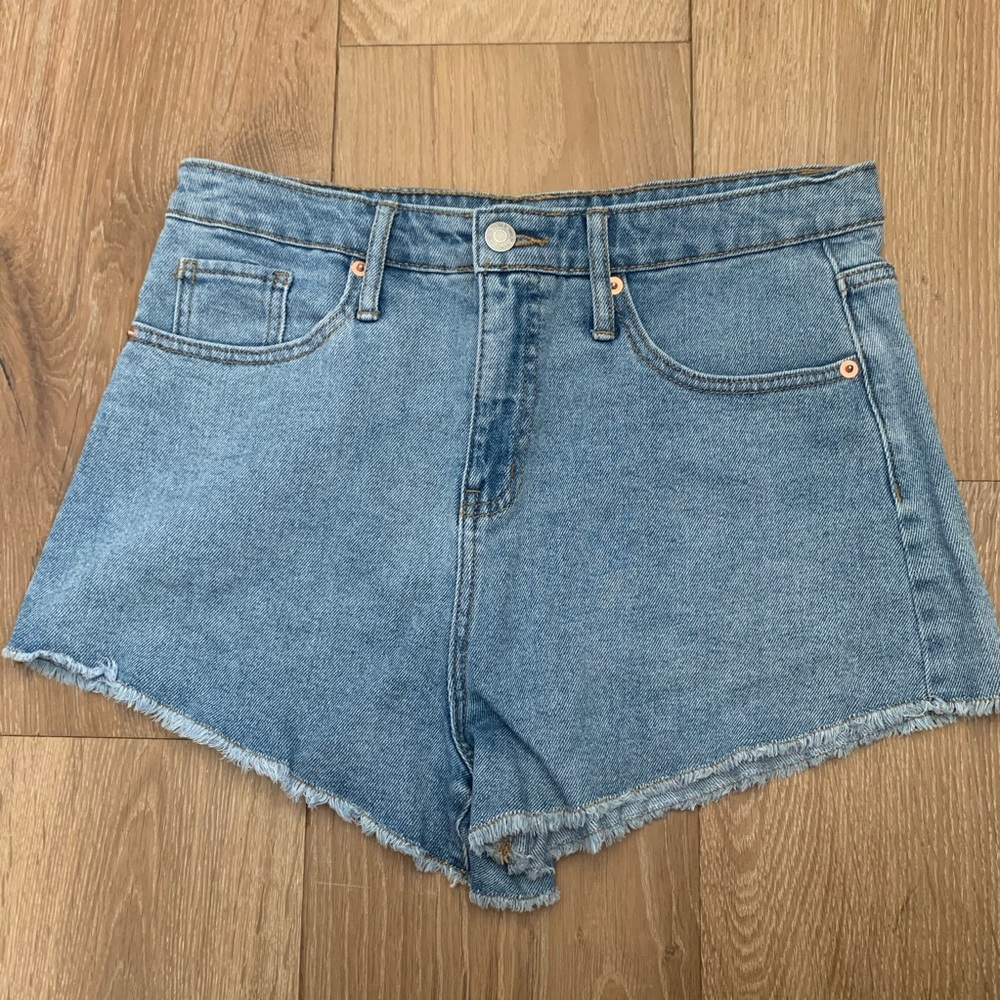 Wild Fable High-Rise Frayed Hem Denim Shorts